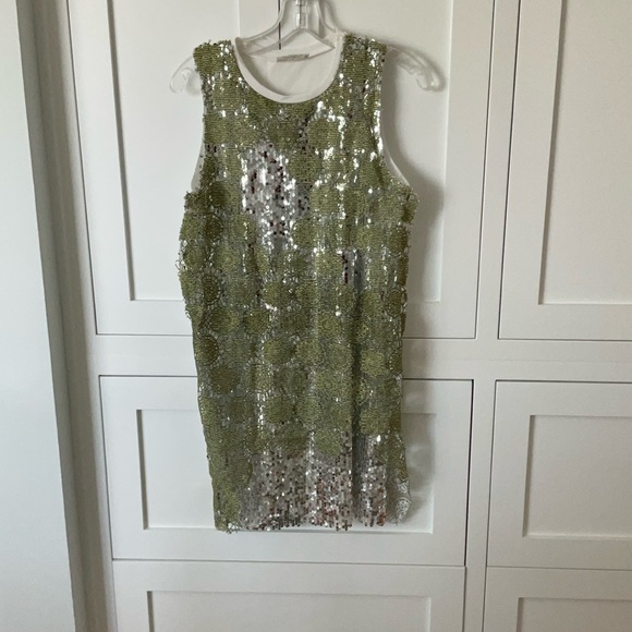 ZARA TRAFALUC Dresses & Skirts - Zara Trafaluc Green and Silver Sequin Dress